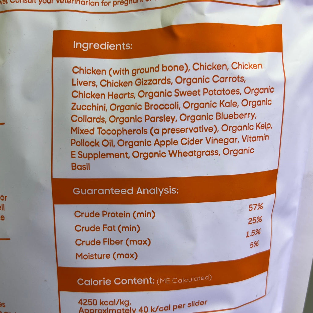Freeze-Dried Chicken Sliders Dog Food, 25 oz