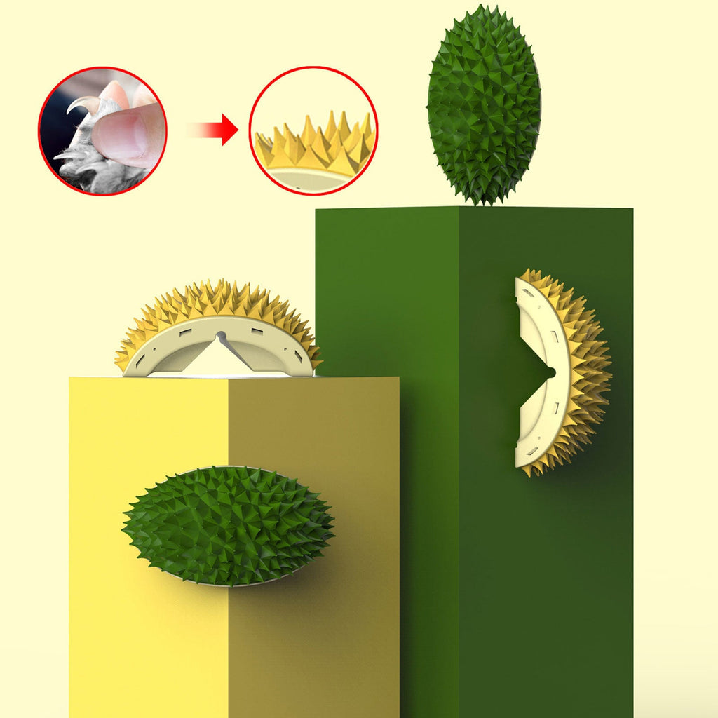 Avocado Catnip Ball & Durian Cat Brush Set for Cats