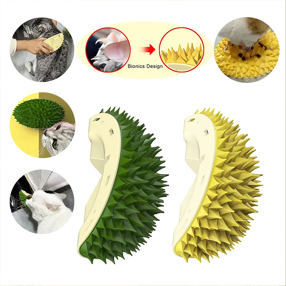 Avocado Catnip Ball & Durian Cat Brush Set for Cats