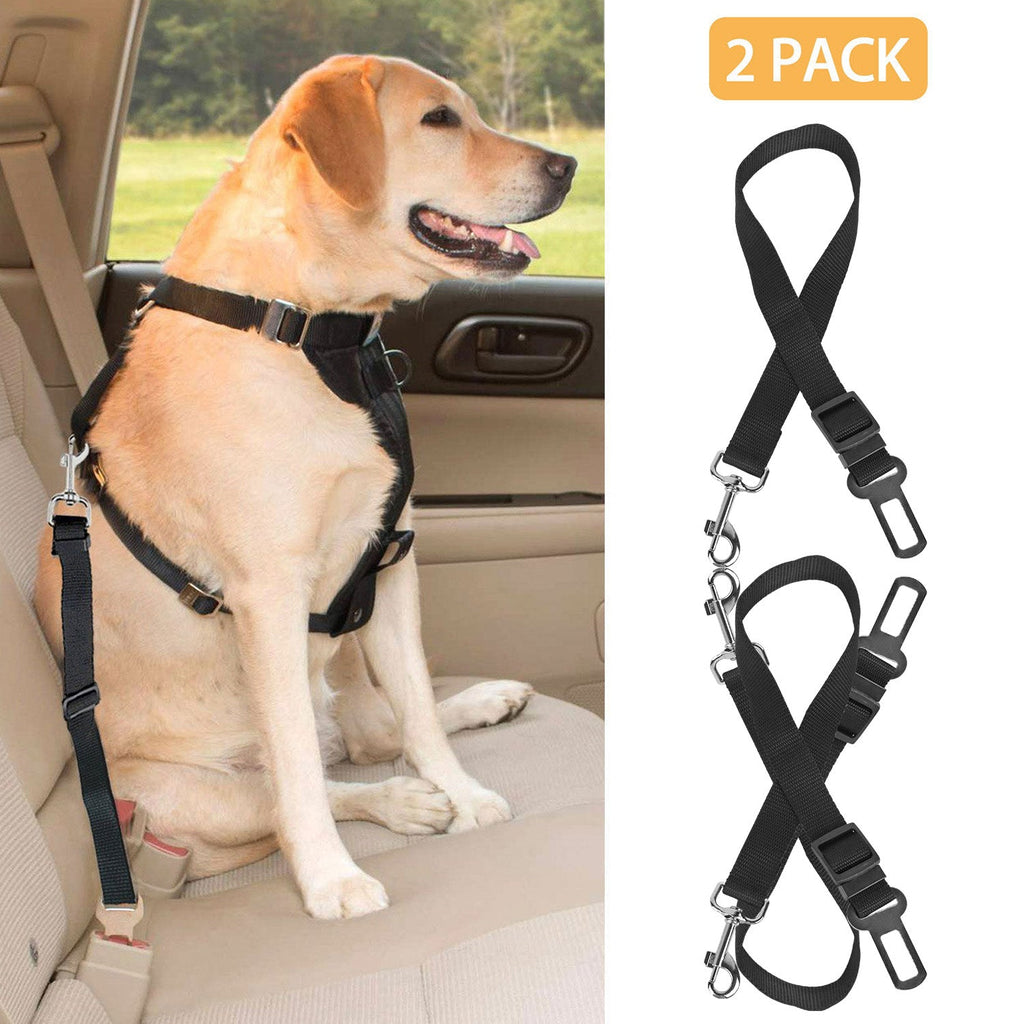 Adjustable Pet Seat Belt Leash, Pack of 2 – For Dogs & Cats