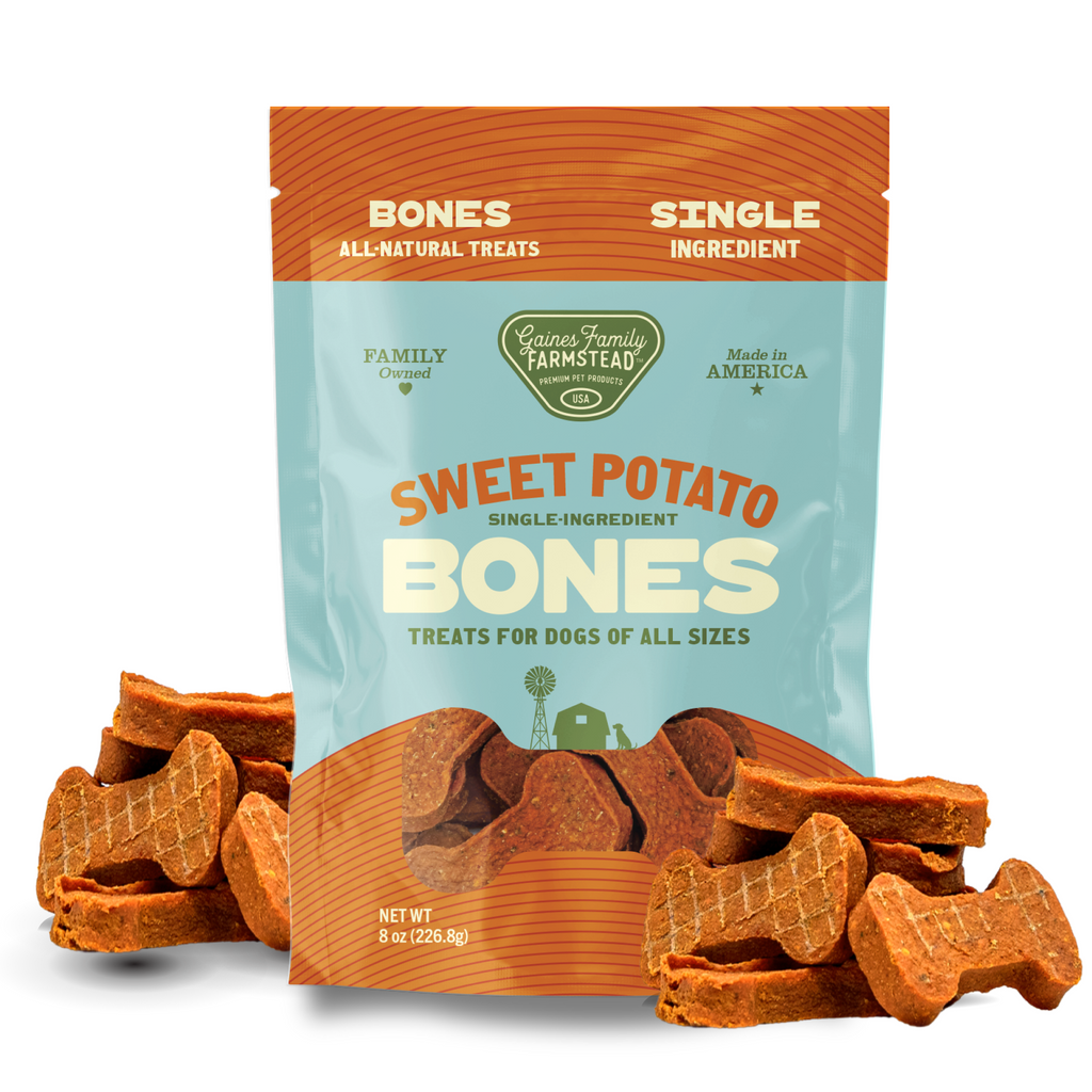 Sweet Potato Bone Dog Treat – Single Ingredient, Soft Chew