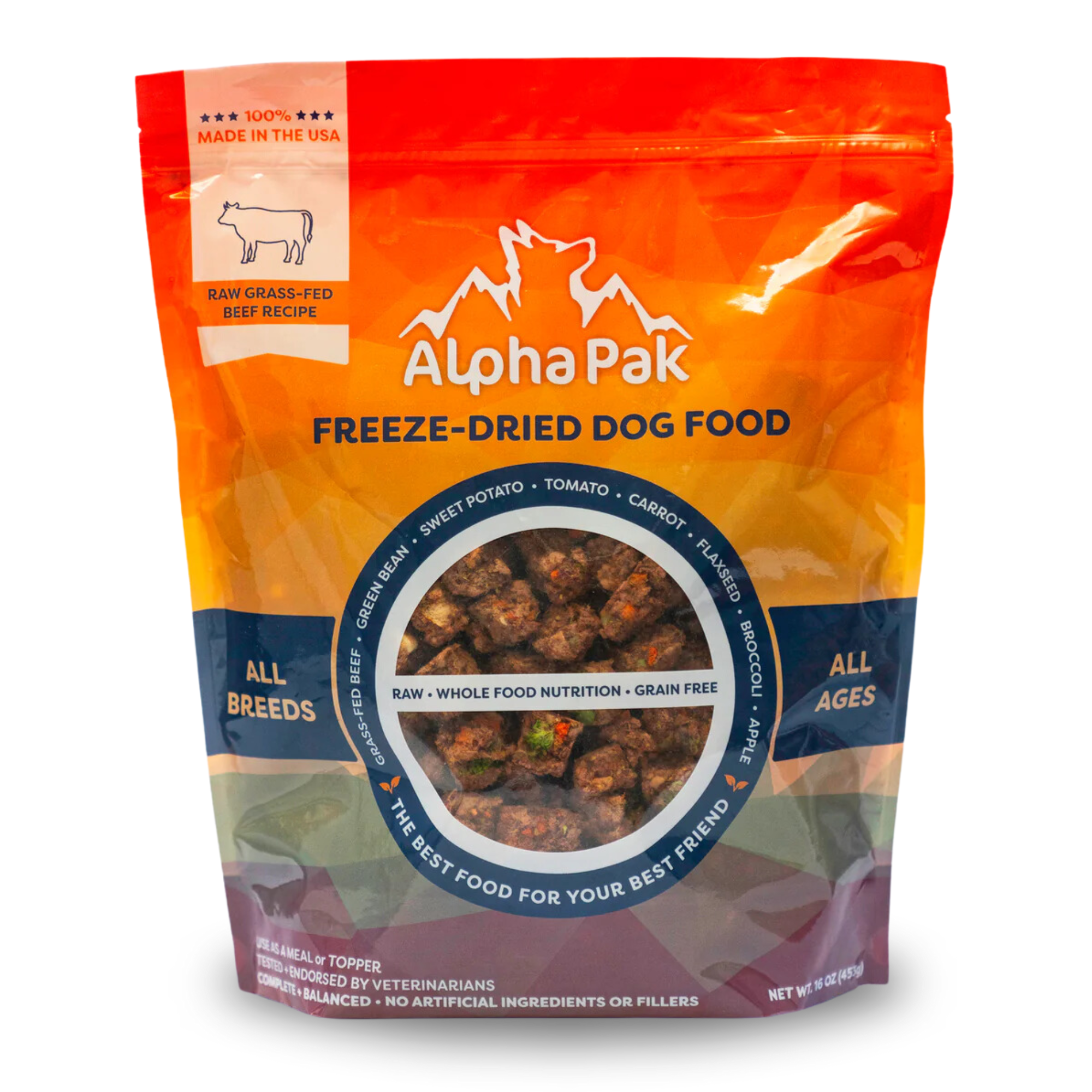 Raw Grain-Free Dog Food with Grass-Fed Beef and Organs