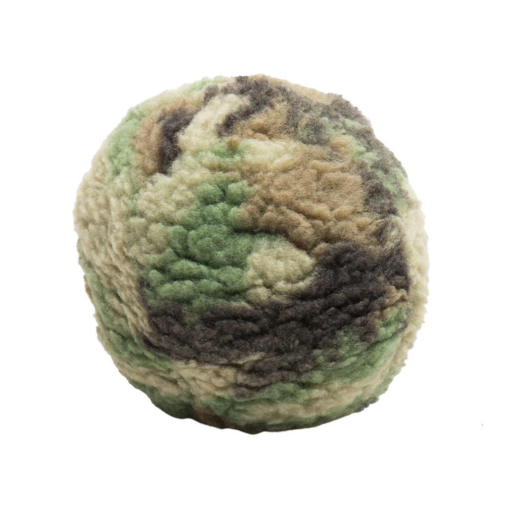 HuggleFleece Camouflage Ball Plush Dog Toy, Large 8"