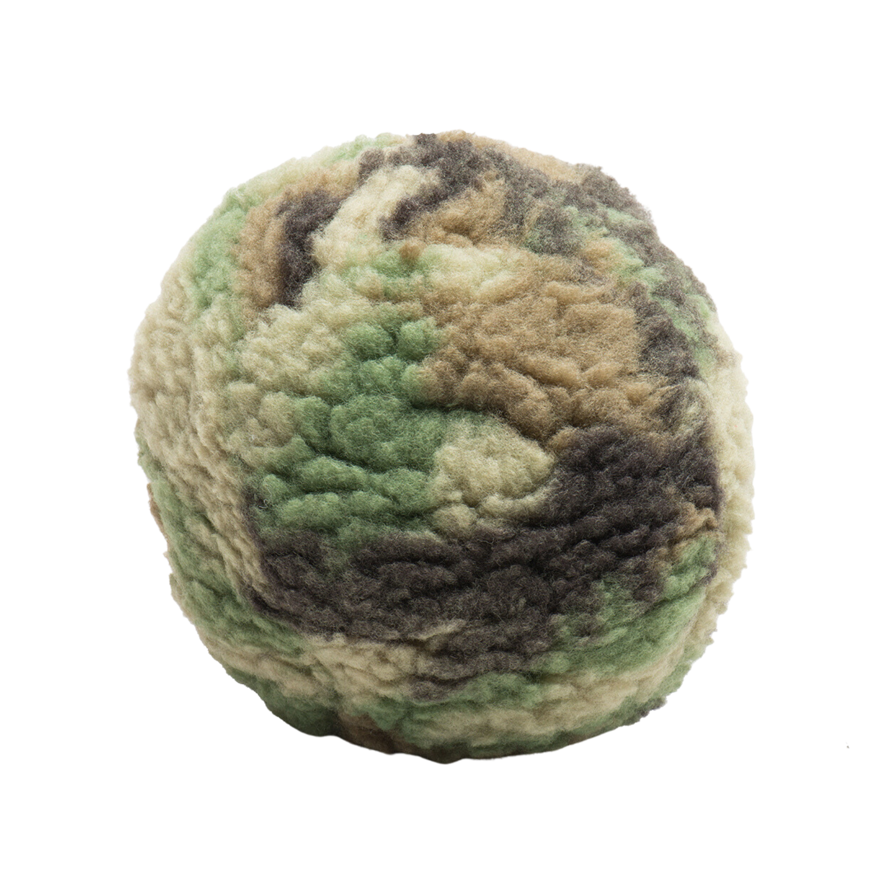HuggleFleece Camouflage Ball Plush Dog Toy, Large 8"