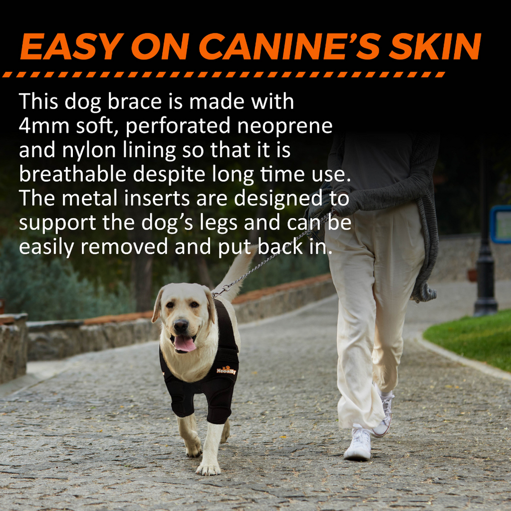 NeoAlly Elbow and Shoulder Brace with Spring Inserts for Pets