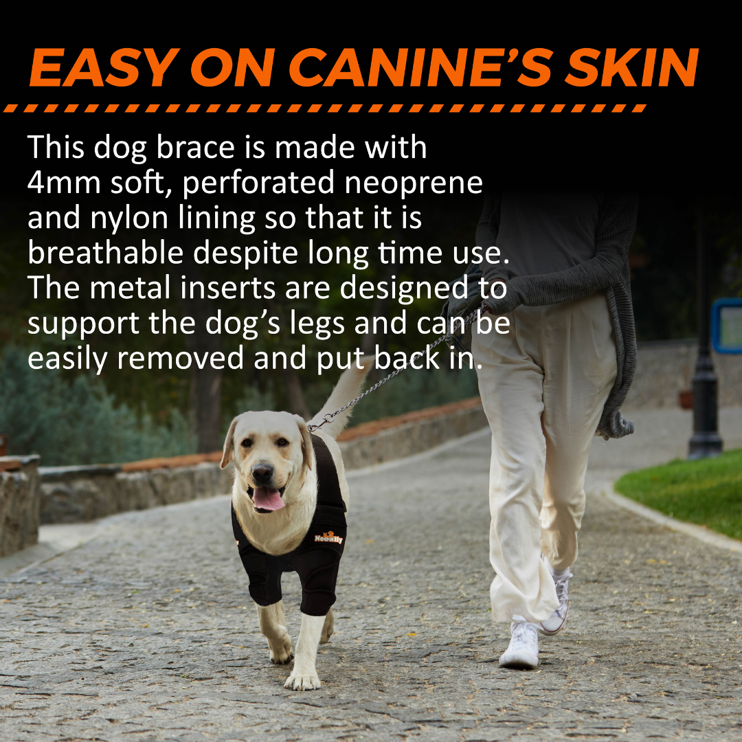 NeoAlly Elbow and Shoulder Brace with Spring Inserts for Pets