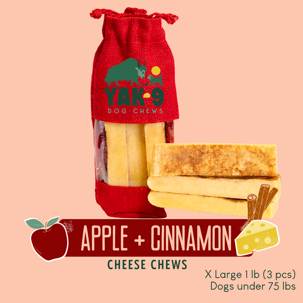 Apple & Cinnamon Yak Milk Dog Chew – All Natural Ingredients