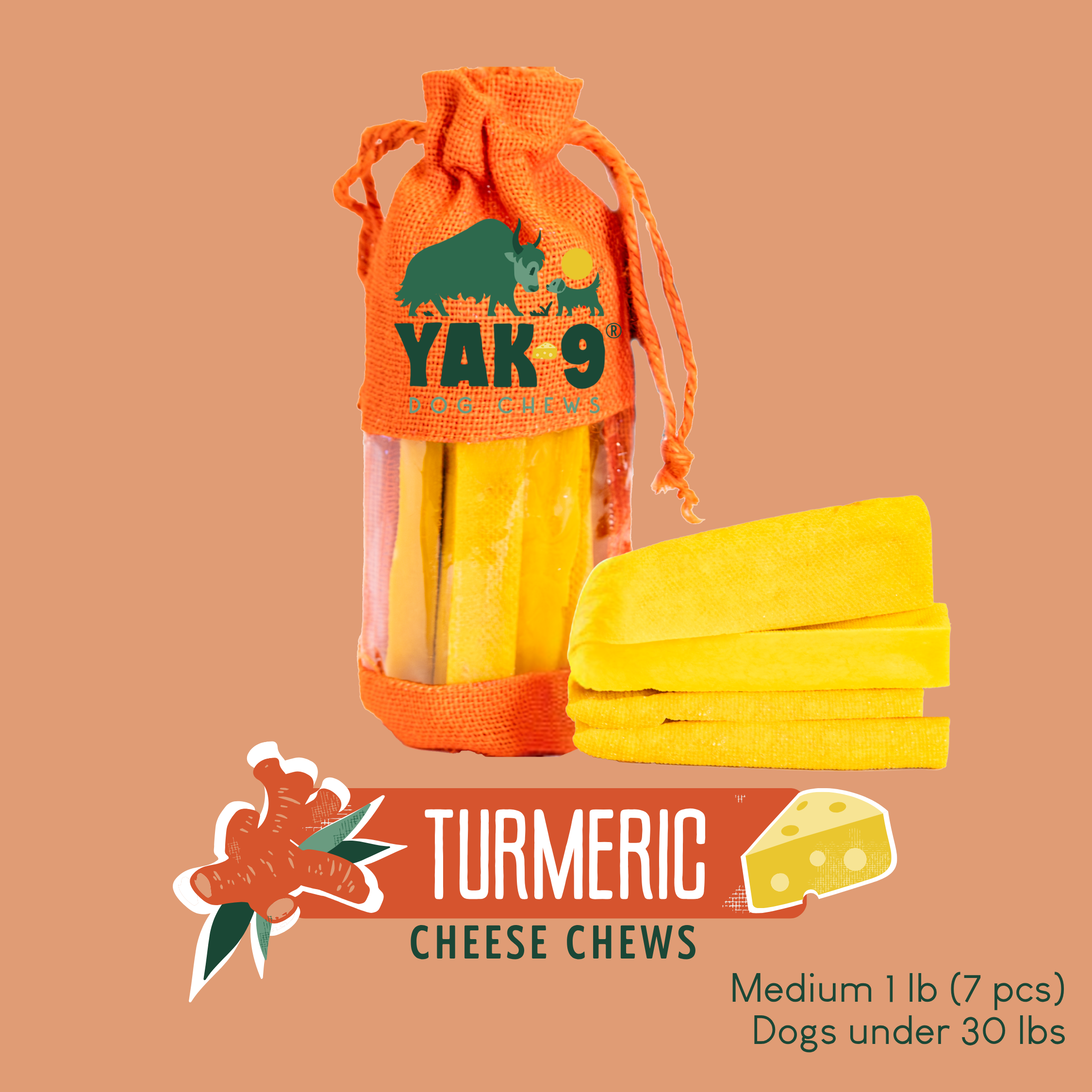 Turmeric Yak Cheese Dog Chews