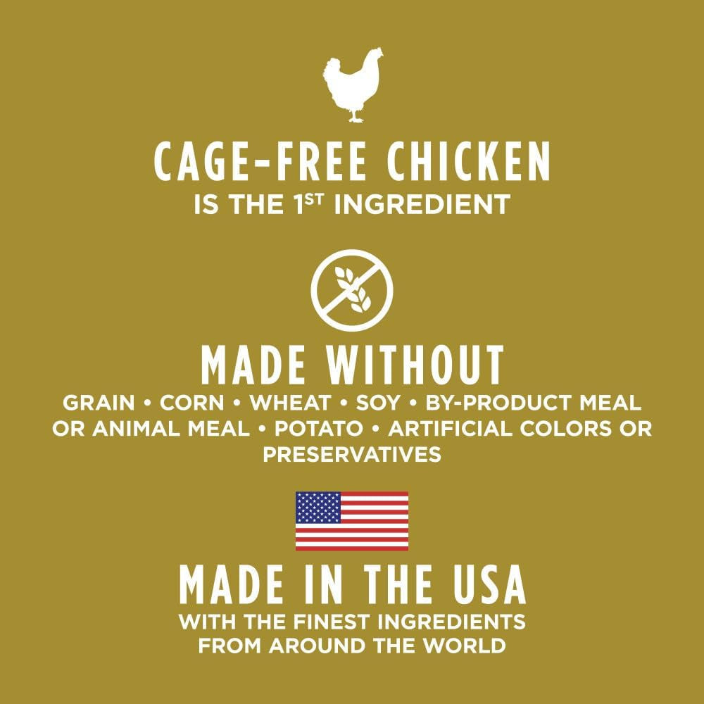 Grain-Free Dry Cat Food with Cage-Free Chicken, Raw-Coated Kibble