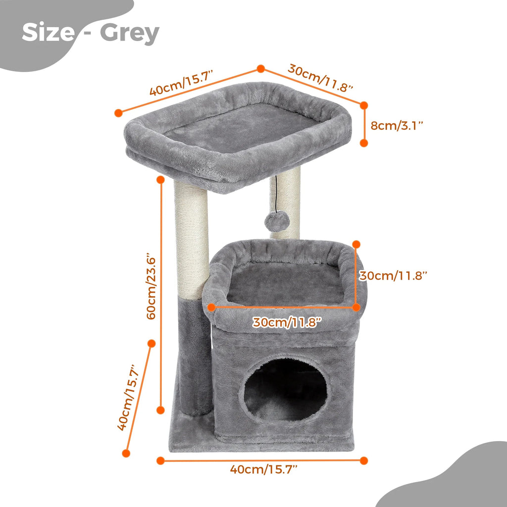 Medium Cat Tree with Removable Perches and Sisal Scratching Posts