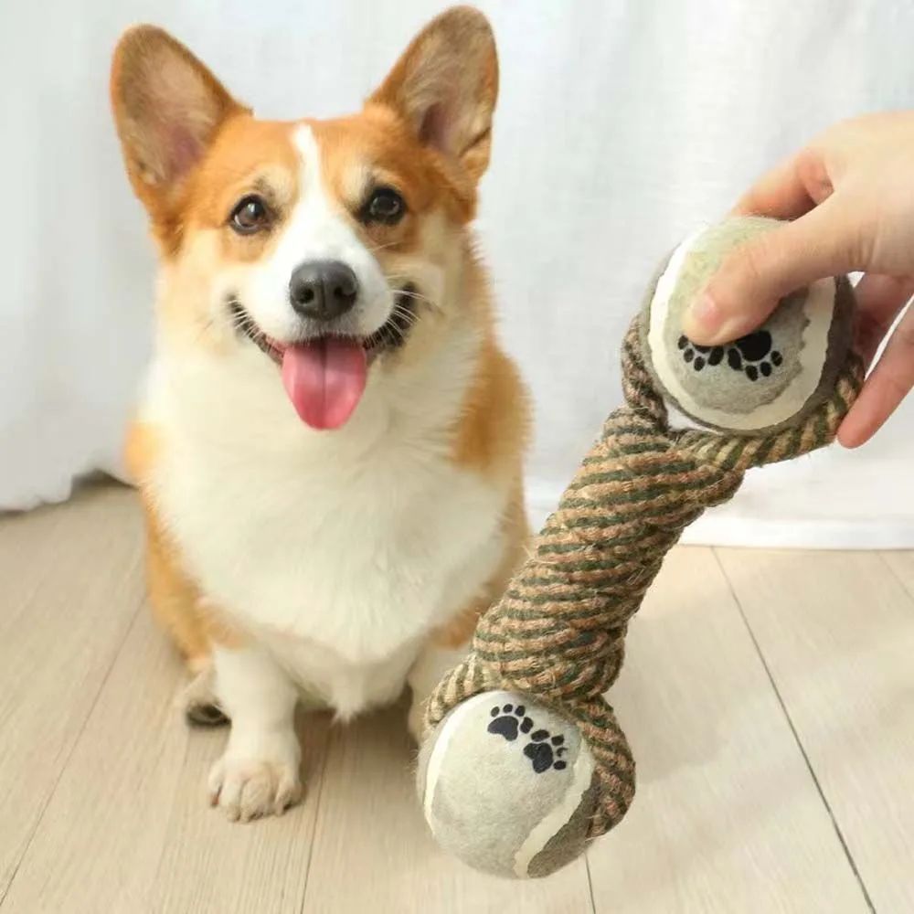 Cotton Rope Knot Toy for Medium and Large Dogs, 21cm