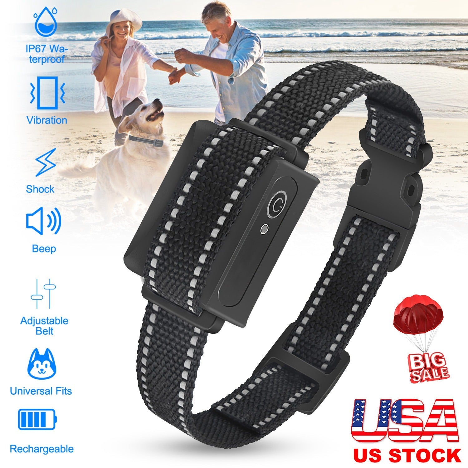 Dog Training Collar Receiver, Waterproof, 3280ft Range, 3 Modes