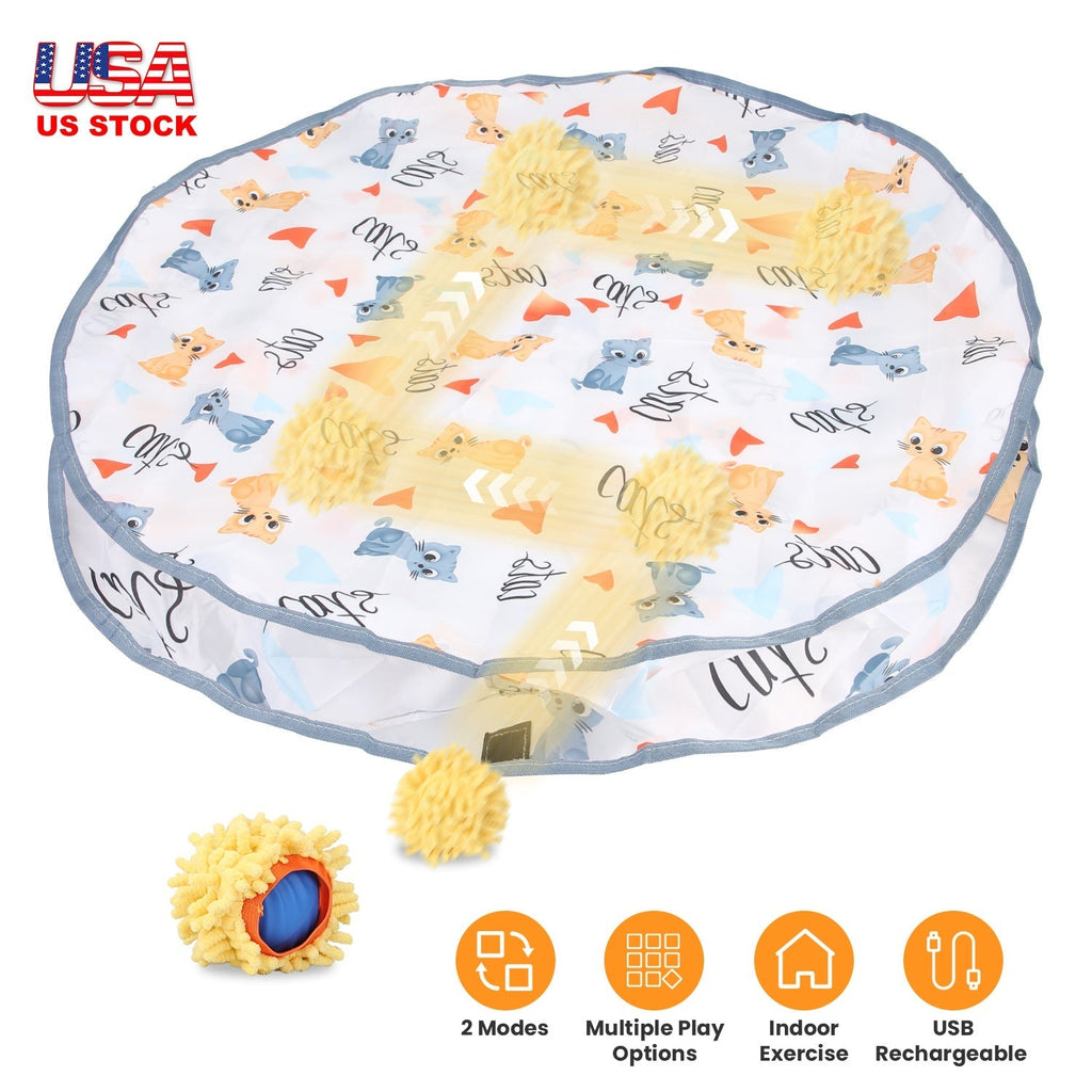 Interactive Rolling Ball Cat Toy with Rechargeable Battery