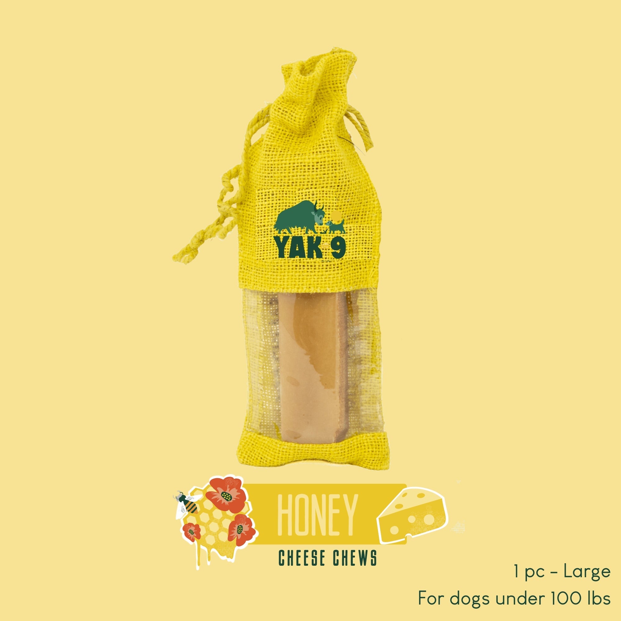 Honey Yak Cheese Dog Chews with Organic Himalayan Honey