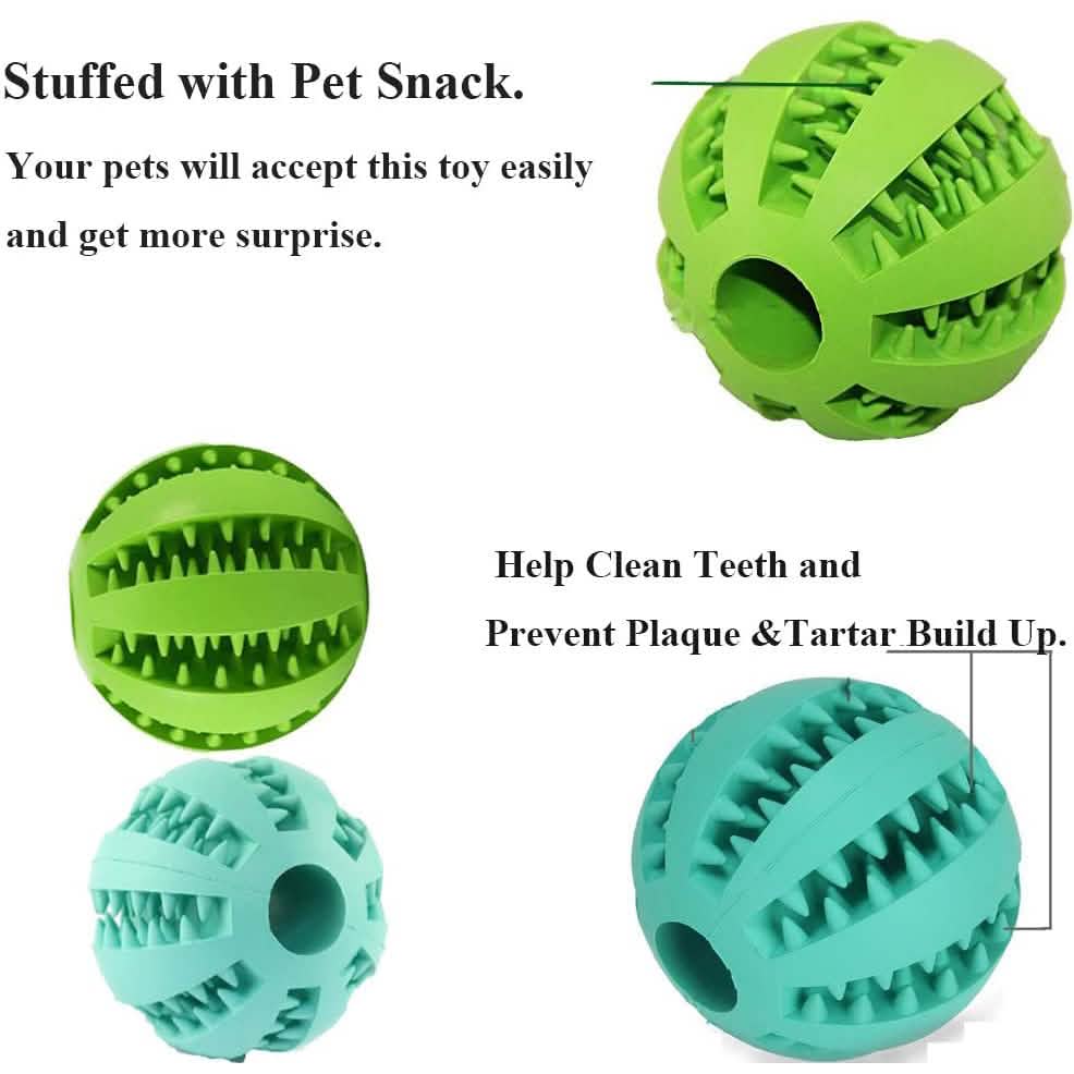 Dog Teething Toy Balls 2-Pack for Puppies and Small Dogs, 1.8"