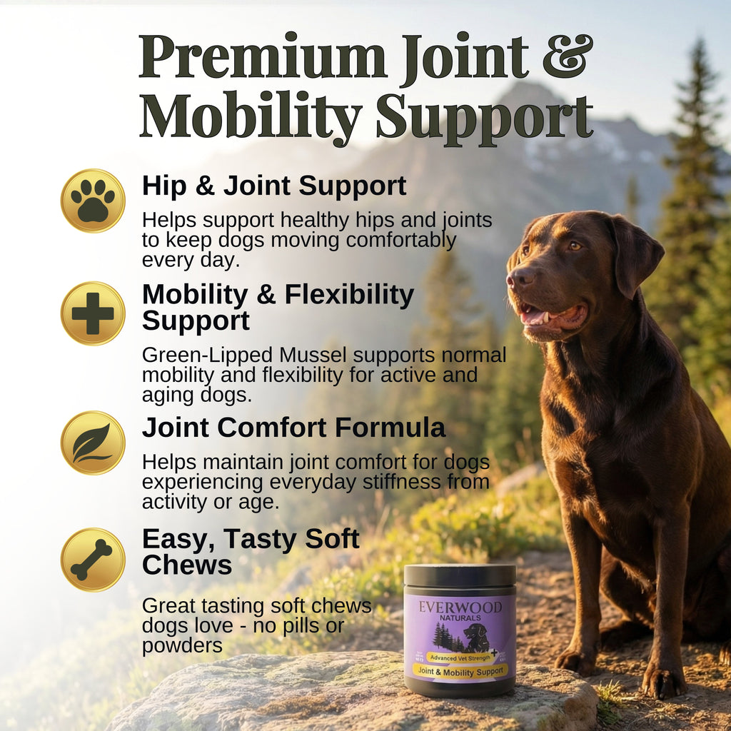 Everwood Naturals Advanced Vet Strength Joint & Mobility Dog Supplement Chews