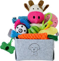 Puppy Teething and Chew Toy Set with Storage Basket, 20 Pieces