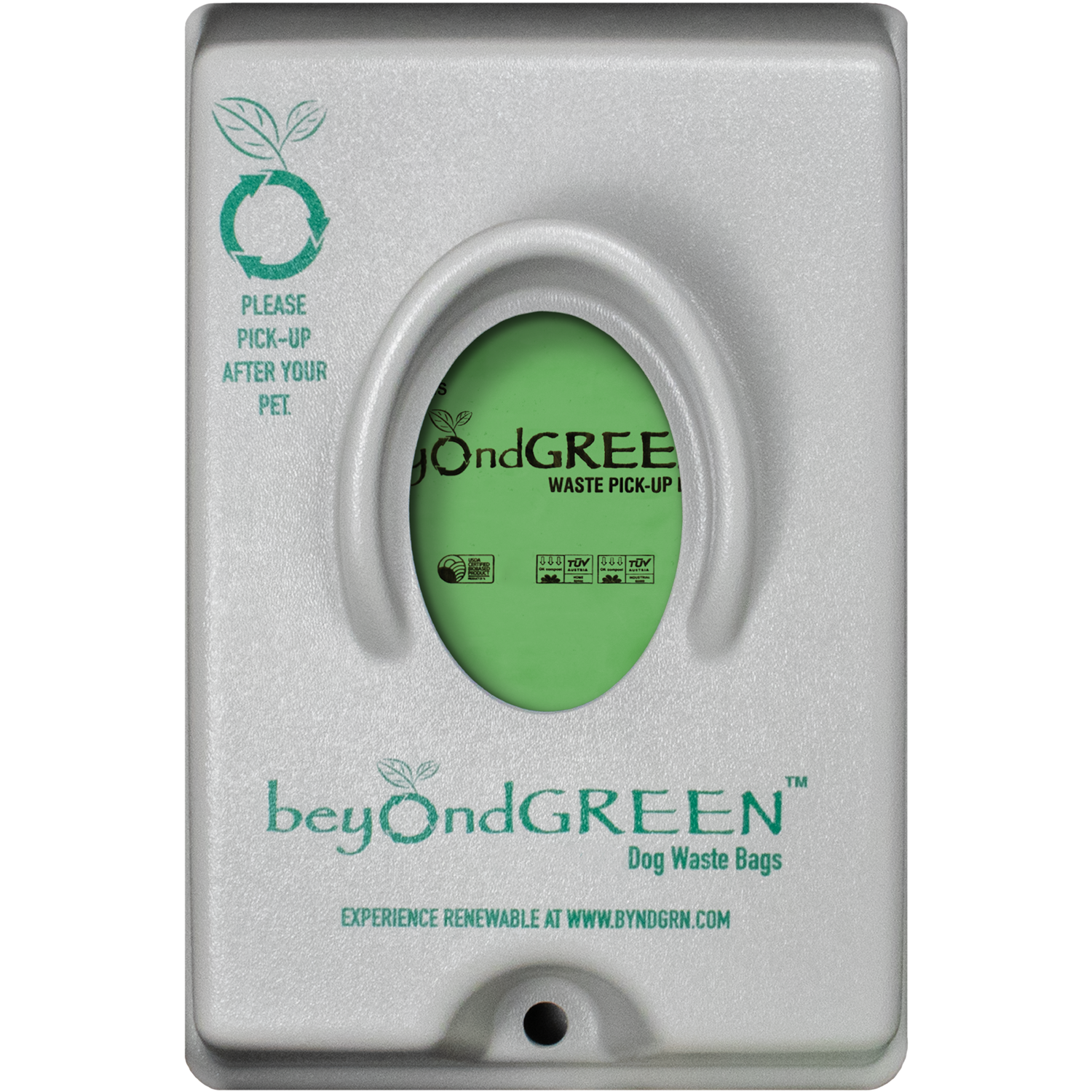 beyondGREEN Single-Pull Dog Waste Bag Dispenser for Parks & Communities