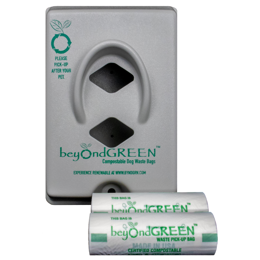 Dog Waste Bag Roll Dispenser for Outdoor Spaces