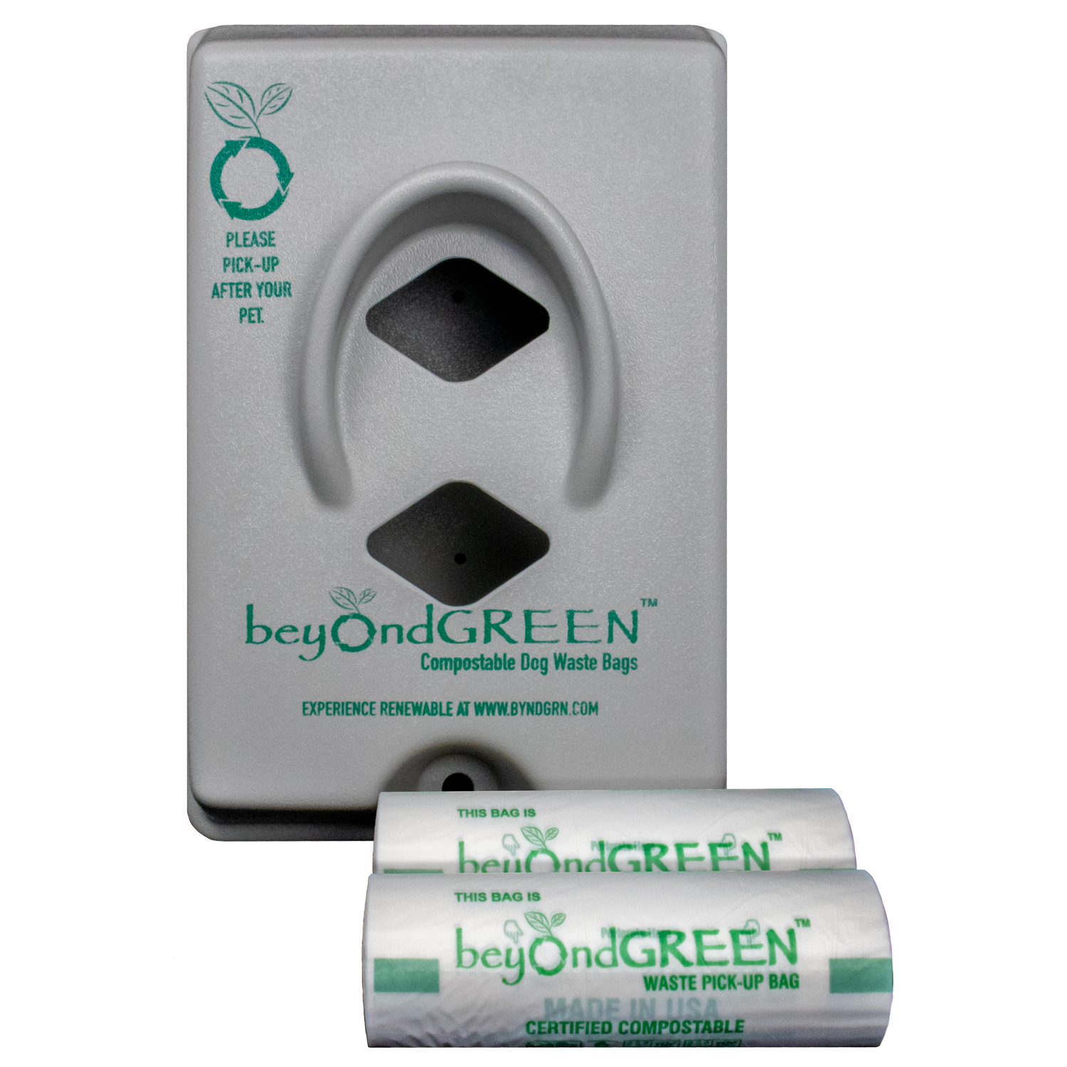 Dog Waste Bag Roll Dispenser for Outdoor Spaces