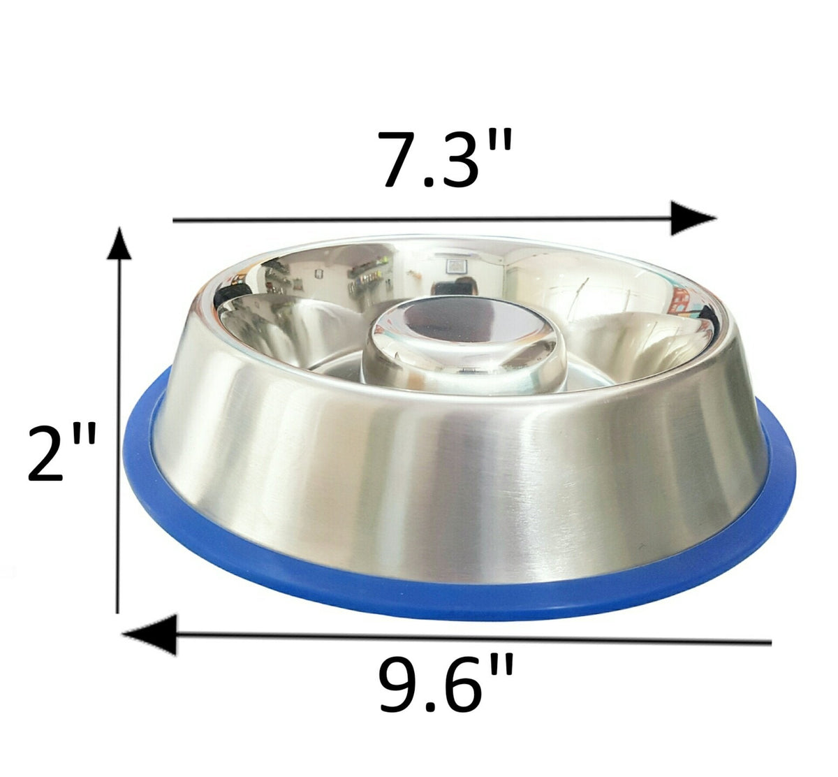 Mr. Peanut's Slow Feed Anti Bloat Dog Bowl with Bonded Silicone Base