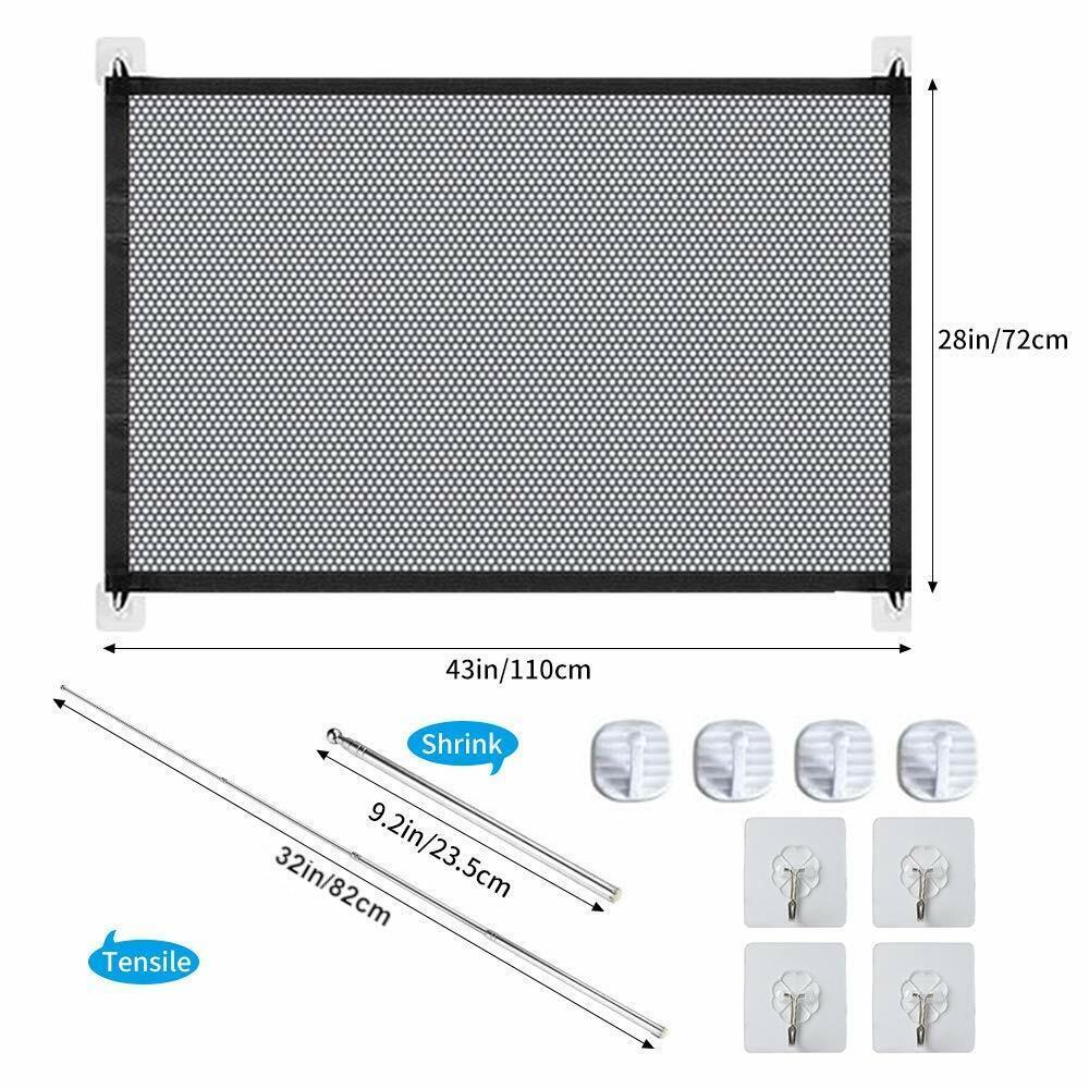 Retractable Mesh Pet Safety Gate – Portable, Pressure-Mounted Barrier