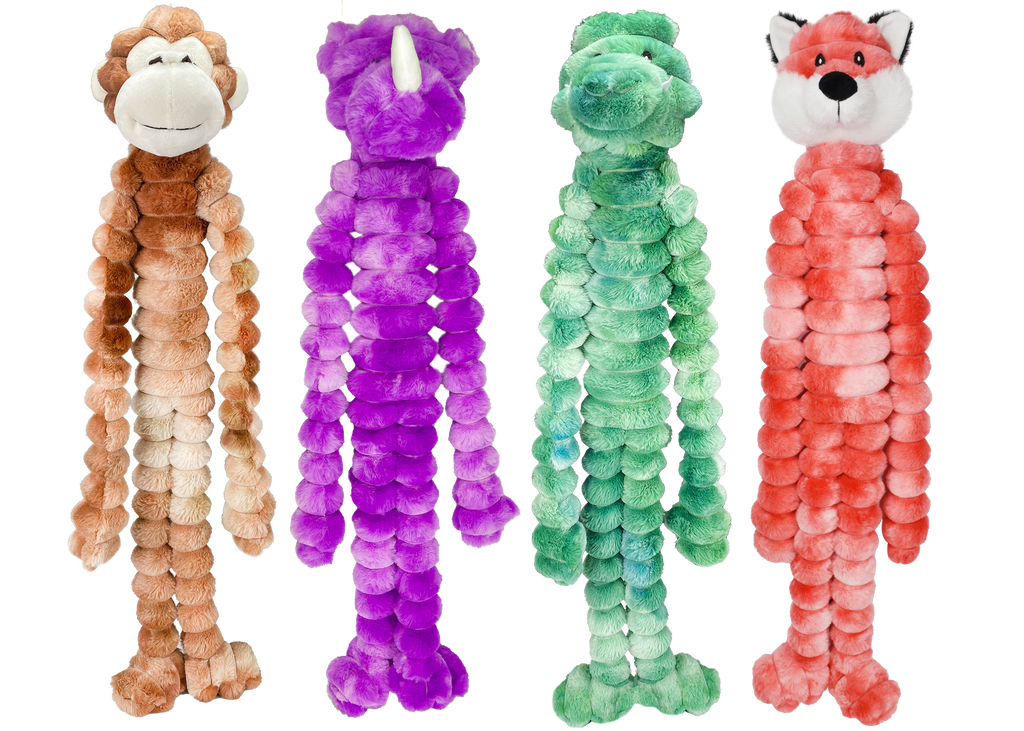 Crimpy Cuddlerz Medium 18" Plush Dog Toy – Assorted Animals