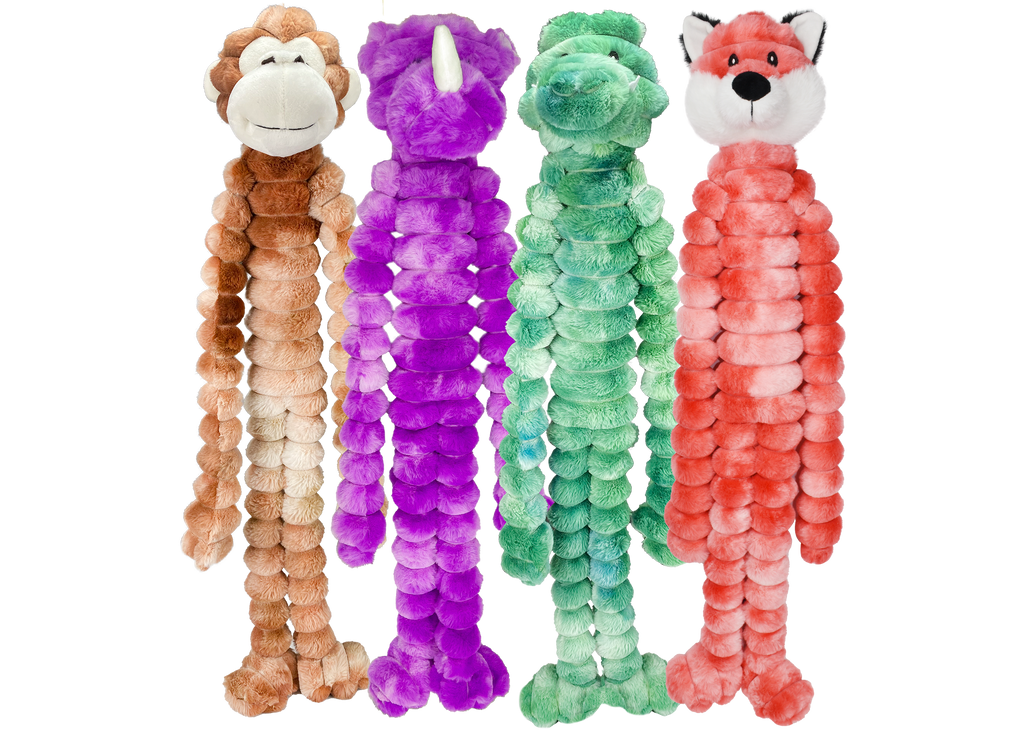 Crimpy Cuddlerz Medium 18" Plush Dog Toy – Assorted Animals