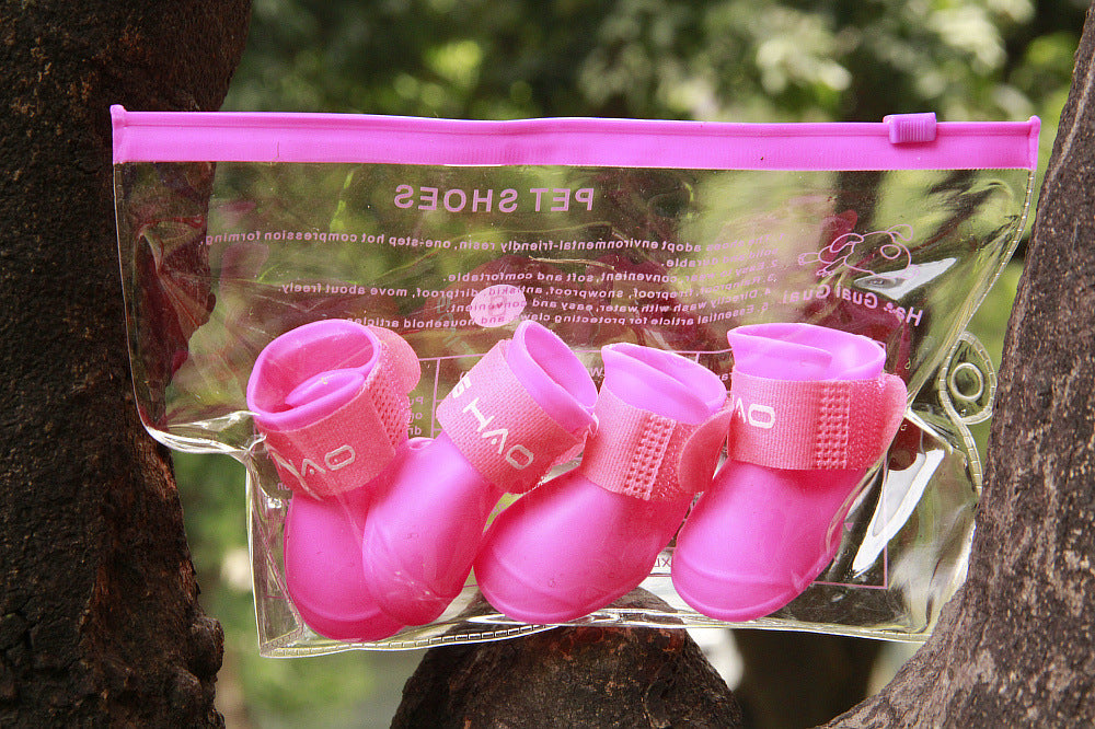Cartoon Pet Rain Boots – Waterproof, Non-Slip, Multiple Sizes