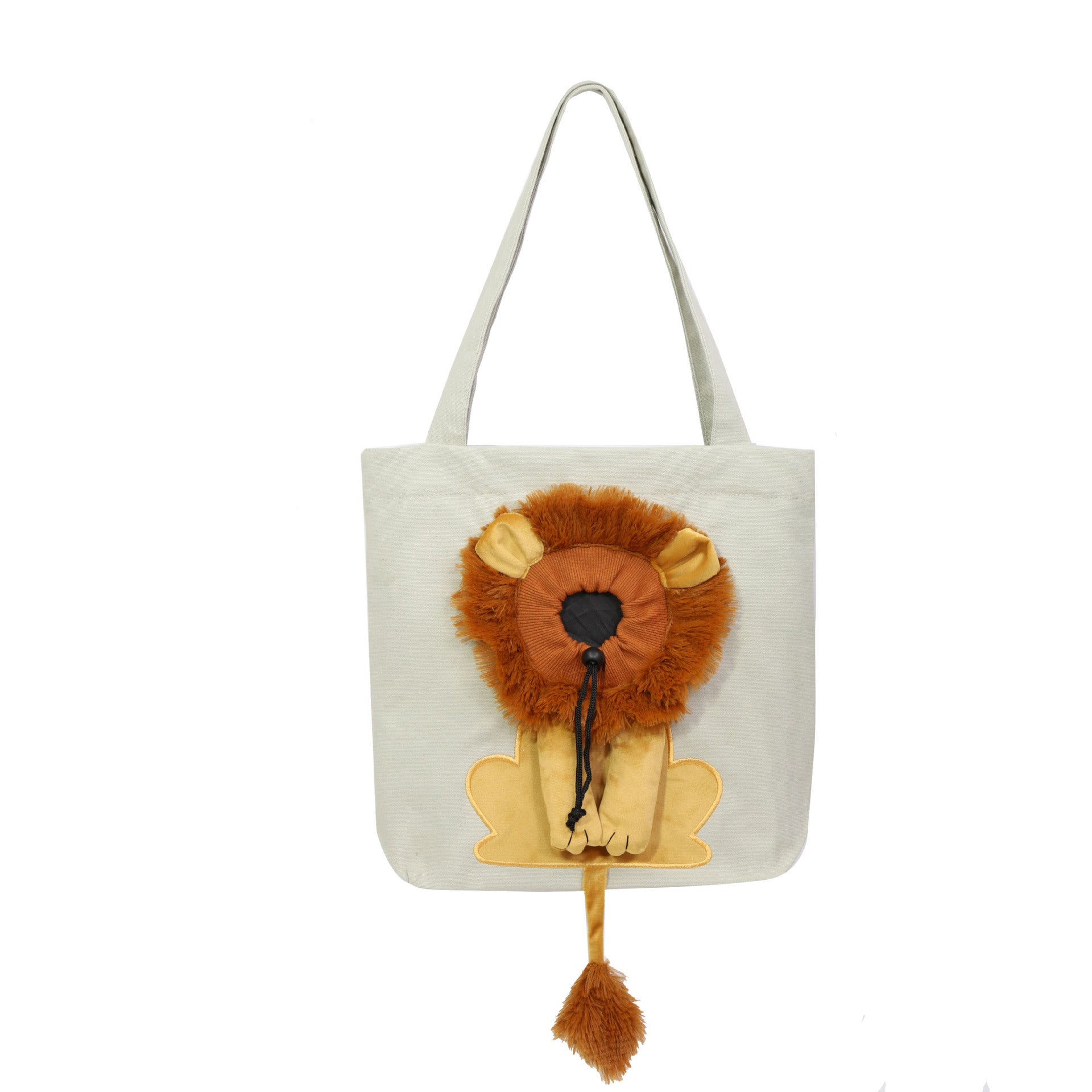 Lion Design Canvas Pet Carrier for Small Dogs and Cats