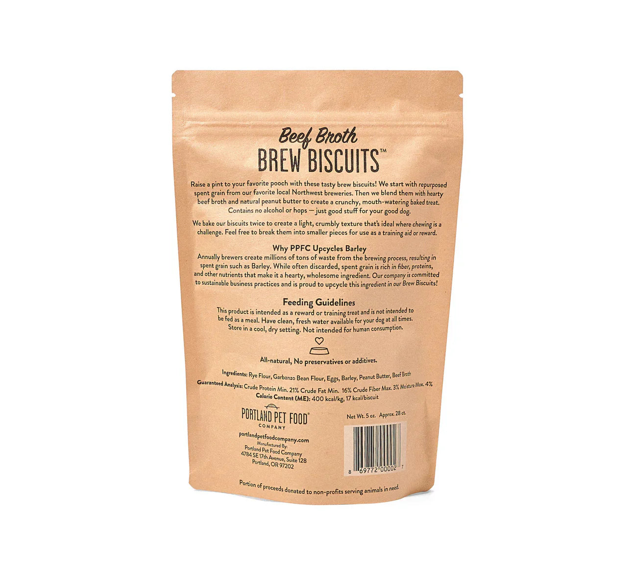 Brew Biscuits Dog Treats with Beef Broth and Spent Grains