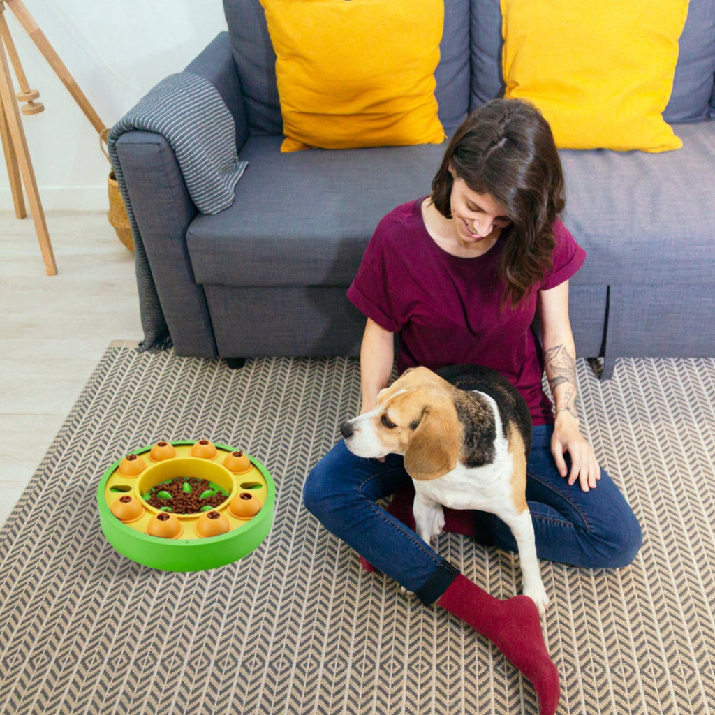 Interactive Dog Puzzle Food Feeder for Slow Eating and Mental Stimulation