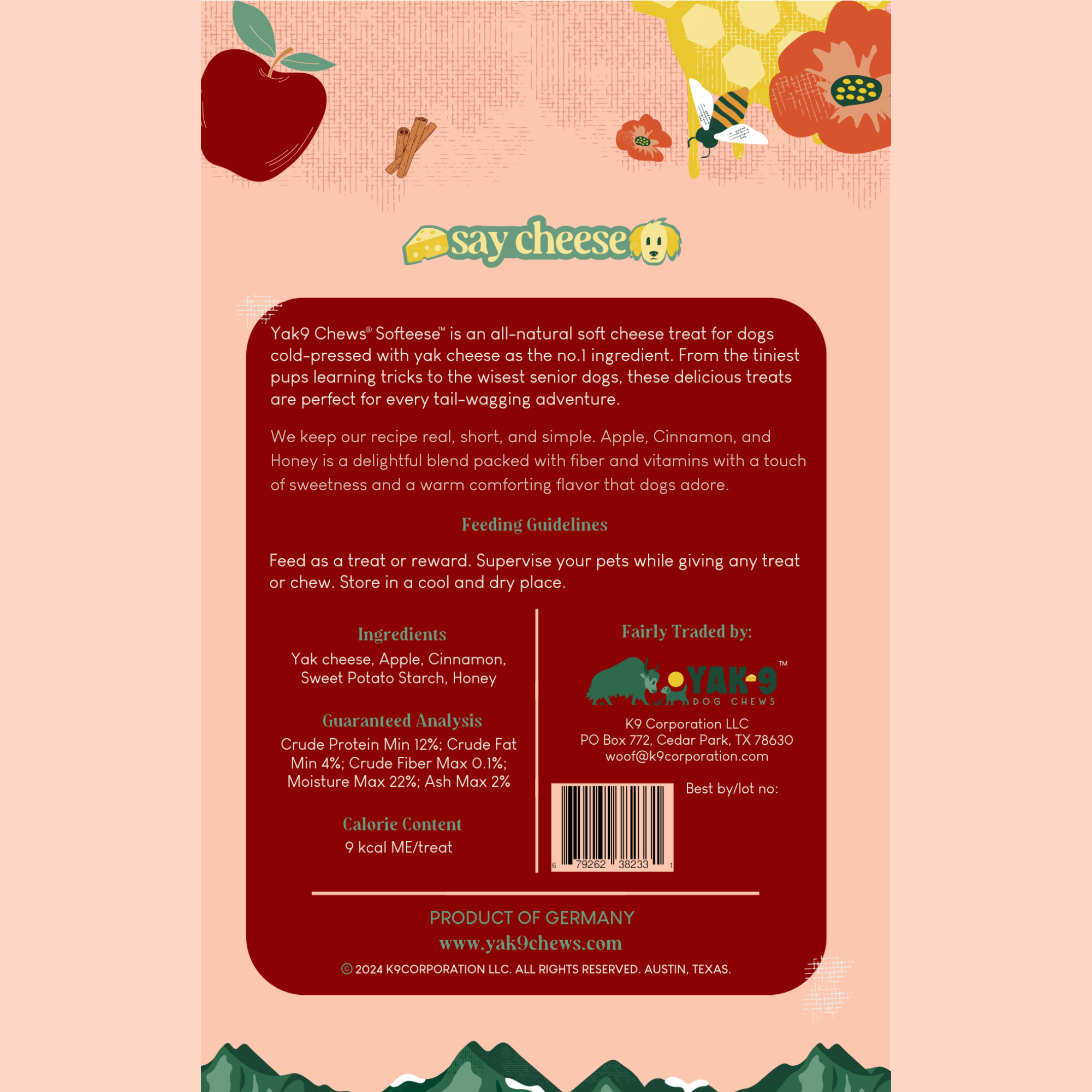 Yak9 Chews Softeese Soft Yak Cheese Dog Treats