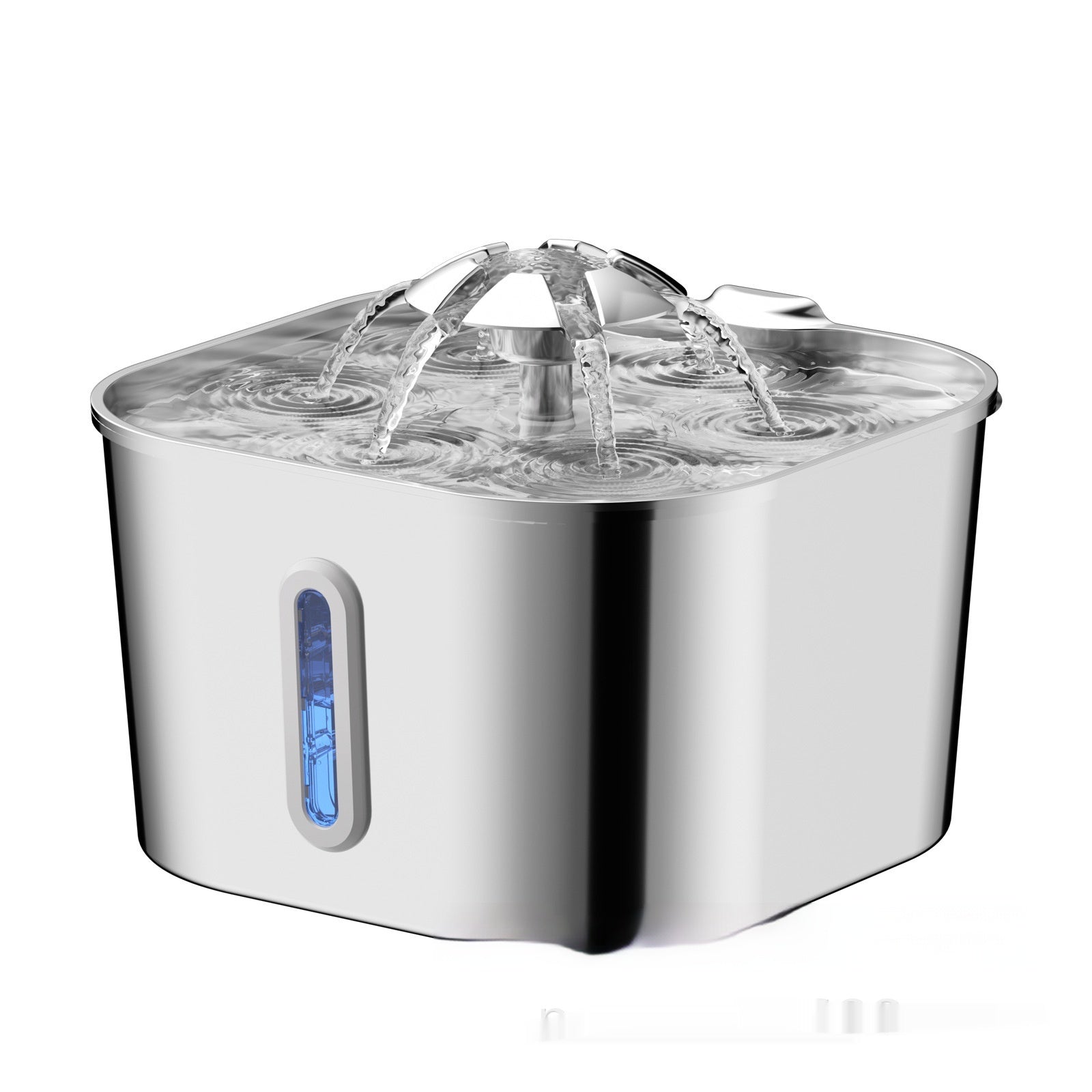 2.2L Stainless Steel Pet Cat Water Fountain Dogs And Cats Water Feeder