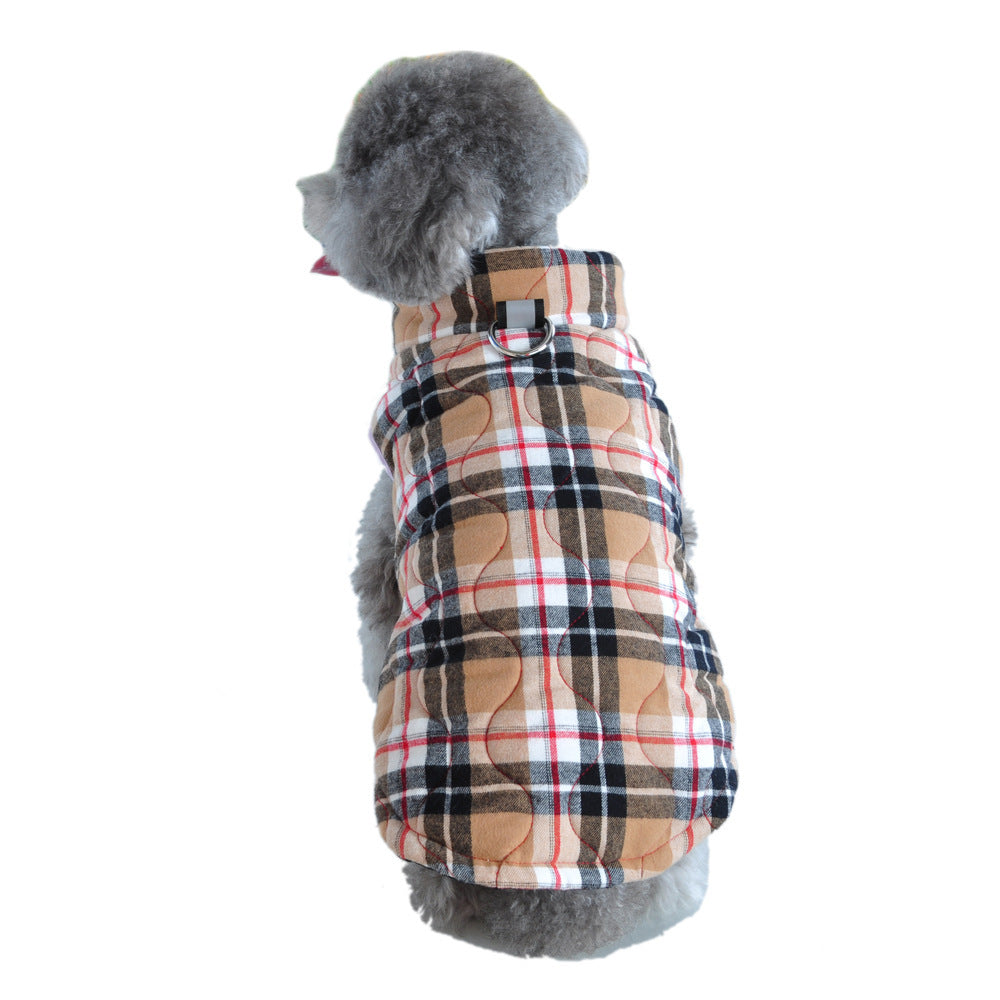 Quilted Cotton Pet Jacket with Reflective Webbing, XS–6XL