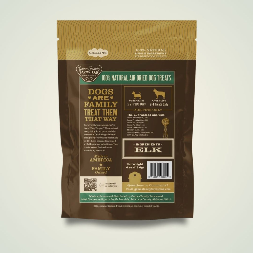 Elk Chips Single-Ingredient Dog Treats