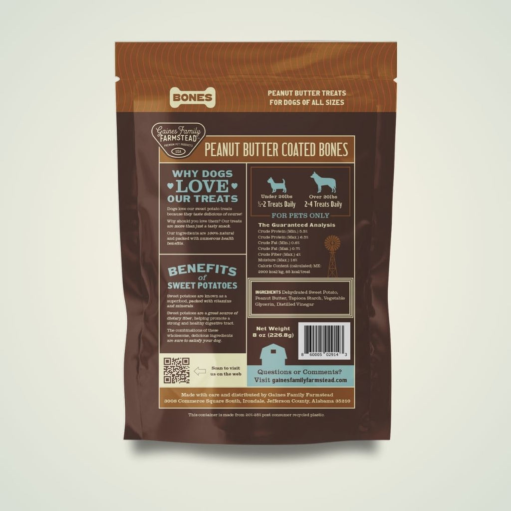Sweet Potato & Peanut Butter Soft Dog Bone Treat
