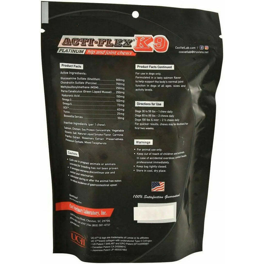 Cox Veterinary Acti-Flex K-9 Platinum Hip & Joint Chews 12 oz. Dog Joint Supplement