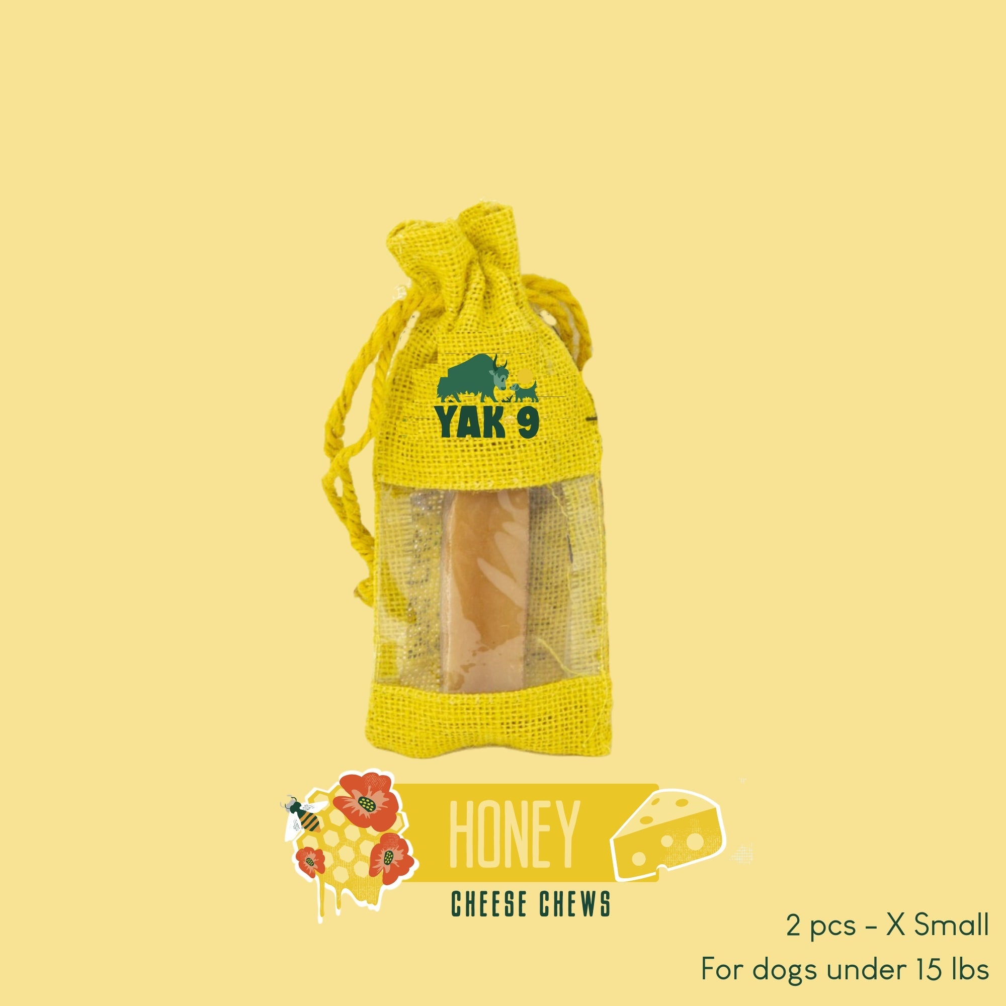 Honey Yak Cheese Dog Chews with Organic Himalayan Honey