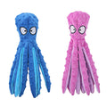 Stuffing-Free Squeaky Octopus Dog Toy Set – 2 Pack