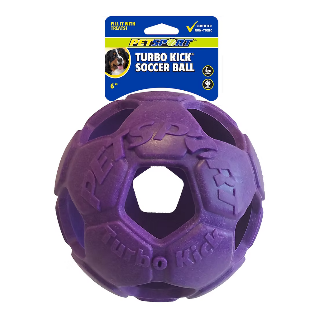 Turbo Kick Treat-Dispensing Soccer Ball Dog Toy, Assorted Colors