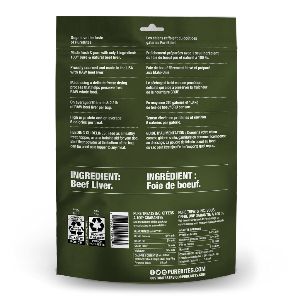 Freeze-Dried Beef Liver Dog Treats – Single Ingredient, 2oz