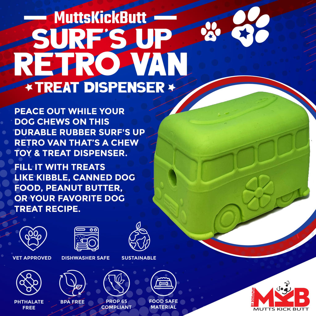 Retro Van Durable Rubber Chew Toy & Treat Dispenser for Large Dogs
