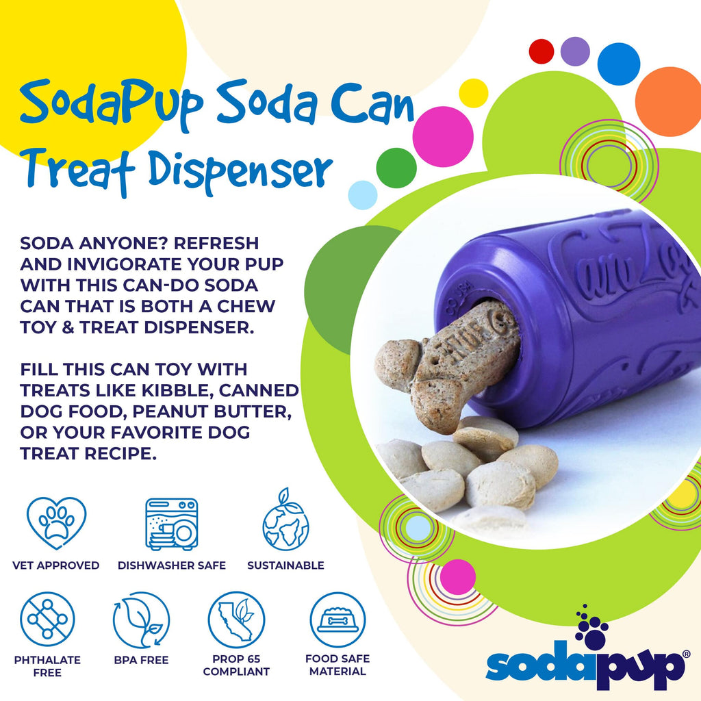 Can Toy Durable Rubber Chew Toy & Treat Dispenser for Dogs