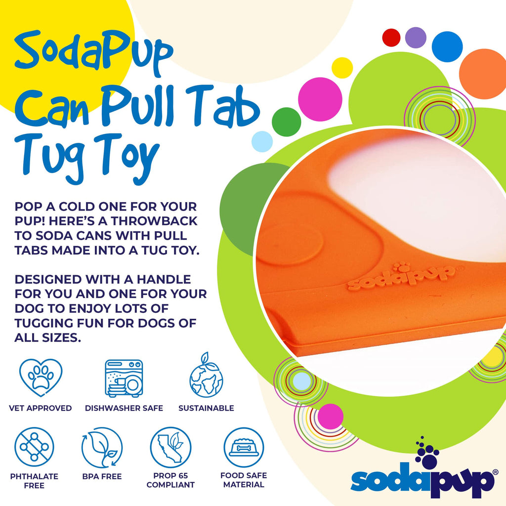 Pop Top Rubber Tug Toy for Dogs – Durable Natural Rubber, 12"