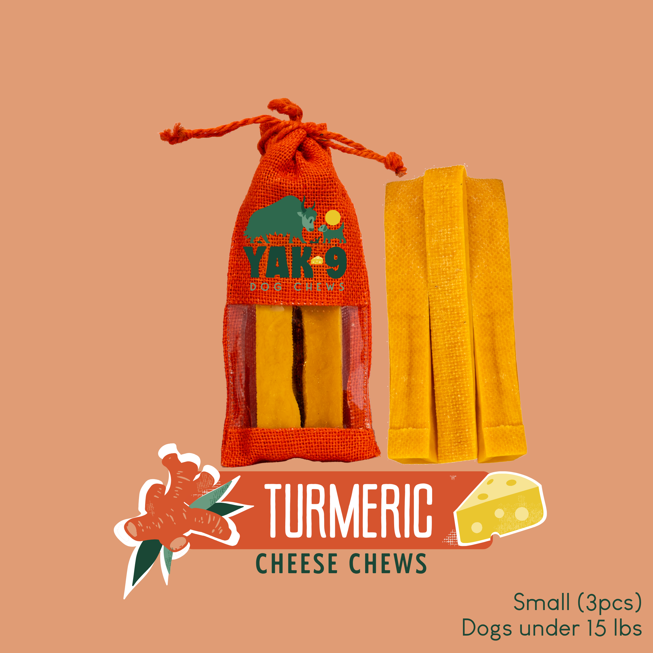 Turmeric Yak Cheese Dog Chews