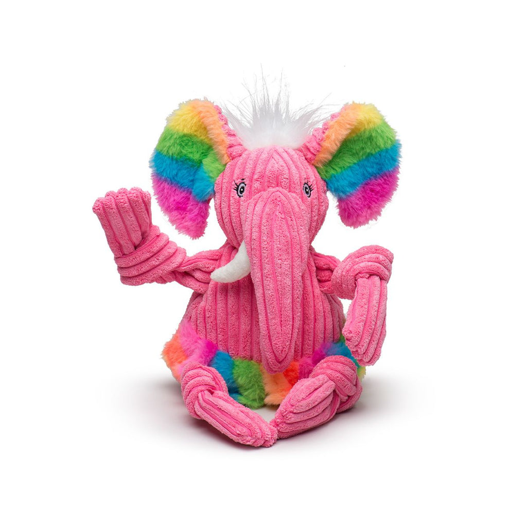 Rainbow Elephant Knottie Plush Dog Toy, Medium-Large