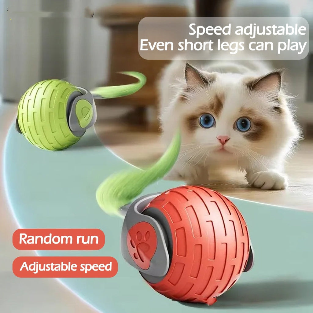 Intelligent Rolling Cat Toy Ball with Food-Grade ABS and Silicone