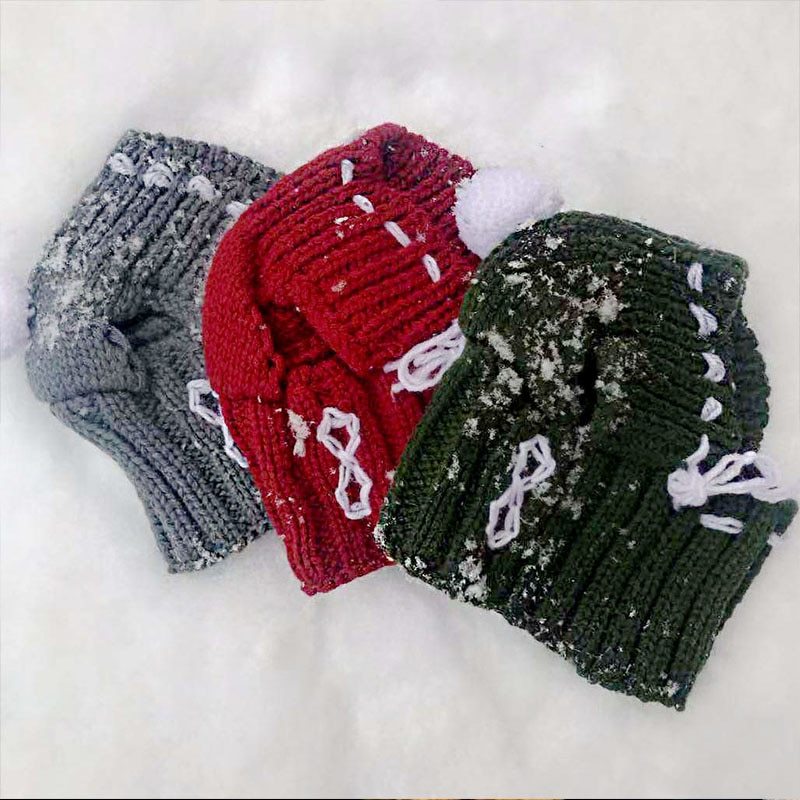 Cotton Winter Hat for Female Dogs – Solid Colors
