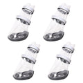 Waterproof PVC Dog Shoes, Non-Slip, Black, Set of 4